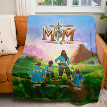Load image into Gallery viewer, "The Legend of Mom: A Tale of Love and Adventure" - Personalized Blanket - Gift for Mom, Grandma, and More Blanket PopCulturePrints