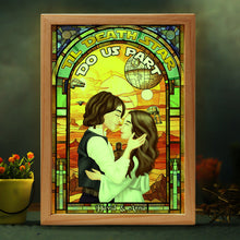 Load image into Gallery viewer, Personalized Kissing Couple Light Frame - Til Death Star Light Picture Frame PopCulturePrints