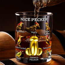Load image into Gallery viewer, Nice Pecker - Personalized Round Glass for Him - Perfect Gift for Friends & Family Glass PopCulturePrints