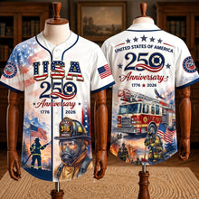Load image into Gallery viewer, "Honor the Heroes: Custom Heroic American Firefighter Jersey - Personalized Gift for Firefighters and Supporters" AOP Products PopCulturePrints