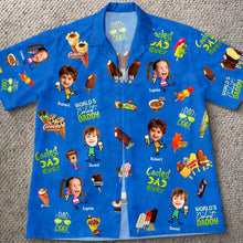 Load image into Gallery viewer, Personalized Hawaiian Shirt for Dad with Custom Photos Hawaiian Shirts PopCulturePrints