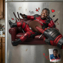 Load image into Gallery viewer, “Because Everyone Needs a Good Laugh!” - Funny Custom Photo Acrylic Fridge Magnet - Personalized Gift for Men Fridge Magnet PopCulturePrints