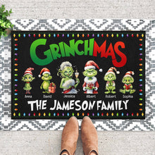 Load image into Gallery viewer, Custom Grinchmas Family Door Mat Doormat PopCulturePrints