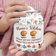 Load image into Gallery viewer, Grandma's Kitchen: Where 'Eat Your Vegetables' Means 'Have Another Cookie' - Personalized Cookie Jar for Grandma and Mom Cookie Jar PopCulturePrints