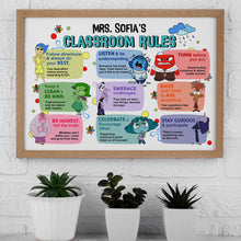 Load image into Gallery viewer, Personalized Classroom Rules Poster for Teachers - Custom Name Decor Poster & Canvas PopCulturePrints