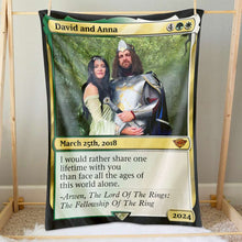 Load image into Gallery viewer, Personalized Fantasy Adventure Blanket for Couples | Unique Love Gift | Valentine's Day Gifts Blanket PopCulturePrints