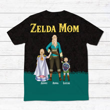 Load image into Gallery viewer, Custom Zelda Mom Shirt - Personalized Family Tribute AOP Products PopCulturePrints