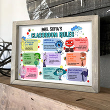 Load image into Gallery viewer, Personalized Classroom Rules Poster for Teachers - Custom Name Decor Poster & Canvas PopCulturePrints