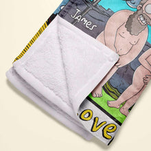 Load image into Gallery viewer, Custom Cartoon Couple Blanket - The Lovers Theme | Personalized Valentine's Day Gifts Blanket PopCulturePrints