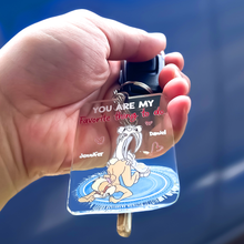 Load image into Gallery viewer, Personalized Couple Keychain - You Are My Favorite Thing Keychains PopCulturePrints
