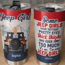 Load image into Gallery viewer, Personalized Jeep Girls Tumbler - Custom Name Travel Mug Tumbler Cup PopCulturePrints