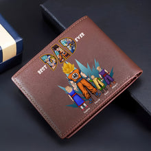 Load image into Gallery viewer, Personalized Super Dad PU Leather Wallet - Perfect Gift for Anime Fans Leather Wallet PopCulturePrints