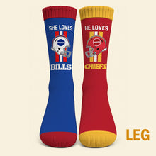 Load image into Gallery viewer, But They Both Love Each Other Middle Tube Socks - Personalized Gifts For Sports Loving Couple 01huti091026 Socks PopCulturePrints