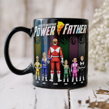 Load image into Gallery viewer, Personalized Power Family Black Mug for Dad Coffee Mug PopCulturePrints