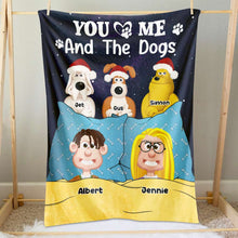Load image into Gallery viewer, Custom Movie Lover Blanket for Couples & Dogs - Valentine's Day Gifts Blanket PopCulturePrints