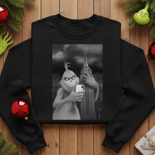 Load image into Gallery viewer, Grinchy Christmas Vibes - Funny Sweatshirt for Holiday Mischief Shirts PopCulturePrints
