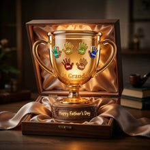 Load image into Gallery viewer, "Best Grandpa Ever!" - Personalized Trophy Acrylic Light Box - Gift for Dad, Grandpa, or Father Figures Light Box PopCulturePrints