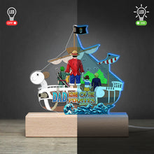 Load image into Gallery viewer, Personalized LED Light - 'Dad: King of the Pirates' Gift for Father's Day Led Night Light PopCulturePrints