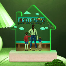 Load image into Gallery viewer, Personalized Pirate Mom LED Light - Custom Gift for Mother's Day Led Night Light PopCulturePrints