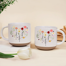 Load image into Gallery viewer, "Celebrate Each Month with Unique Floral Designs" - Personalized Pottery Mug - Gift for Mom, Grandma, and Loved Ones Pottery Mug PopCulturePrints