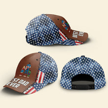 Load image into Gallery viewer, Personalized 'Best Dad Ever' Classic Cap - Custom Super Dad Design Caps PopCulturePrints