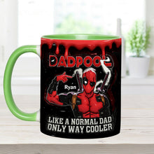 Load image into Gallery viewer, Dadpool Personalized Mug - Custom Psychopath Accent Mug Accent Mug PopCulturePrints