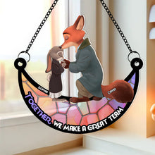 Load image into Gallery viewer, Personalized Together We Make a Great Team Acrylic Hanging Decor Suncatcher PopCulturePrints