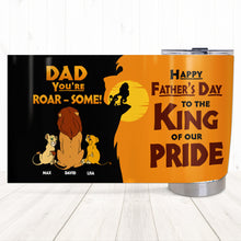 Load image into Gallery viewer, Personalized Father's Day Roarsome Tumbler Tumbler Cup PopCulturePrints