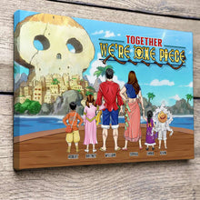 Load image into Gallery viewer, Custom Anime-Inspired Family Canvas: Together We're One Piece Poster & Canvas PopCulturePrints