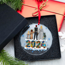 Load image into Gallery viewer, Personalized Family Christmas Ornament with Pop Culture Theme Ornament PopCulturePrints