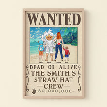 Load image into Gallery viewer, Personalized Family Wanted Poster Canvas – Straw Hat Crew Theme Poster & Canvas PopCulturePrints