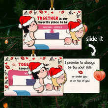 Load image into Gallery viewer, Funny Personalized Christmas Ornament for Couples | Naughty Gift | Valentine's Day Gifts Ornament PopCulturePrints