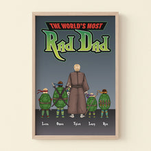 Load image into Gallery viewer, Turtle Power Father Personalized Keychain Poster & Canvas PopCulturePrints
