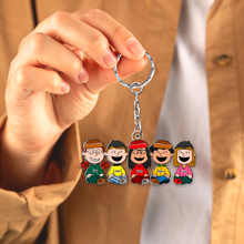 Load image into Gallery viewer, Personalized Cartoon Keychain for Friends - Custom Gifts Keychains PopCulturePrints