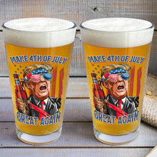 Load image into Gallery viewer, Patriotic July 4th Personalized Beer Glass for Men Beer Glasses PopCulturePrints