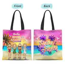 Load image into Gallery viewer, Beach Vibes & Friendship - Personalized Tote Bag Tote Bag PopCulturePrints