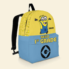 Load image into Gallery viewer, Personalized Minion-Themed Kids' Backpack - First Grade Adventure Backpack PopCulturePrints