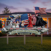 Load image into Gallery viewer, "Celebrate Freedom with Family" - Personalized Family Metal Sign for Special Moments