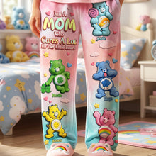 Load image into Gallery viewer, Just A MOM Who Cares A Lot - Cute Mom and Kid Pajama Pants - Personalized Gift for Mom Pajama Pant PopCulturePrints