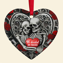 Load image into Gallery viewer, Personalized Skeleton Couple Ornament - Forever Love - Valentine's Day Gifts Ornament PopCulturePrints
