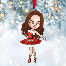 Load image into Gallery viewer, Personalized Ballerina Christmas Ornament – Custom Gift for Ballet Lovers Ornament PopCulturePrints