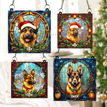 Load image into Gallery viewer, German Shepherd Dog Christmas Acrylic Suncatcher Ornament - Personalized Gifts For Dog Lovers Suncatcher PopCulturePrints