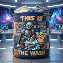 Load image into Gallery viewer, “This Is The Wash!” – Custom Quilted Laundry Basket – Perfect Gift for Star Wars Fans and Home Organizers