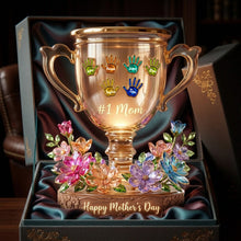 Load image into Gallery viewer, #1 Mom - Customizable Mother's Day Trophy Acrylic Light Box Light Box PopCulturePrints