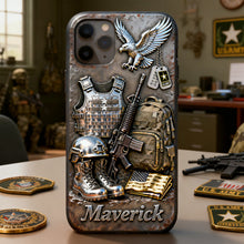 Load image into Gallery viewer, Honor Your Sacrifice - Patriotic Veteran Phone Case - Personalized Gift for Veterans Phone Case PopCulturePrints