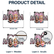 Load image into Gallery viewer, We Love You Mom - Personalized Mother Daughter Suncatcher Ornament Suncatcher Ornament PopCulturePrints