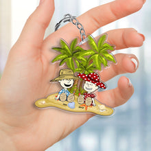 Load image into Gallery viewer, Personalized Beach Couple Keychain - Unique & Meaningful Valentine's Day Gifts Keychains PopCulturePrints