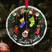 Load image into Gallery viewer, Personalized Family Christmas Ornament - Custom Stockings Design Ornament PopCulturePrints