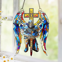 Load image into Gallery viewer, “Wear Your Faith Proudly: Armor of God Suncatcher Ornament” - Personalized Gift for Christians Ornament PopCulturePrints