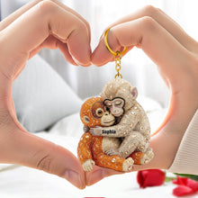 Load image into Gallery viewer, Monkey Punch Keychain - Personalized Gift for Animal Lovers! Keychains PopCulturePrints